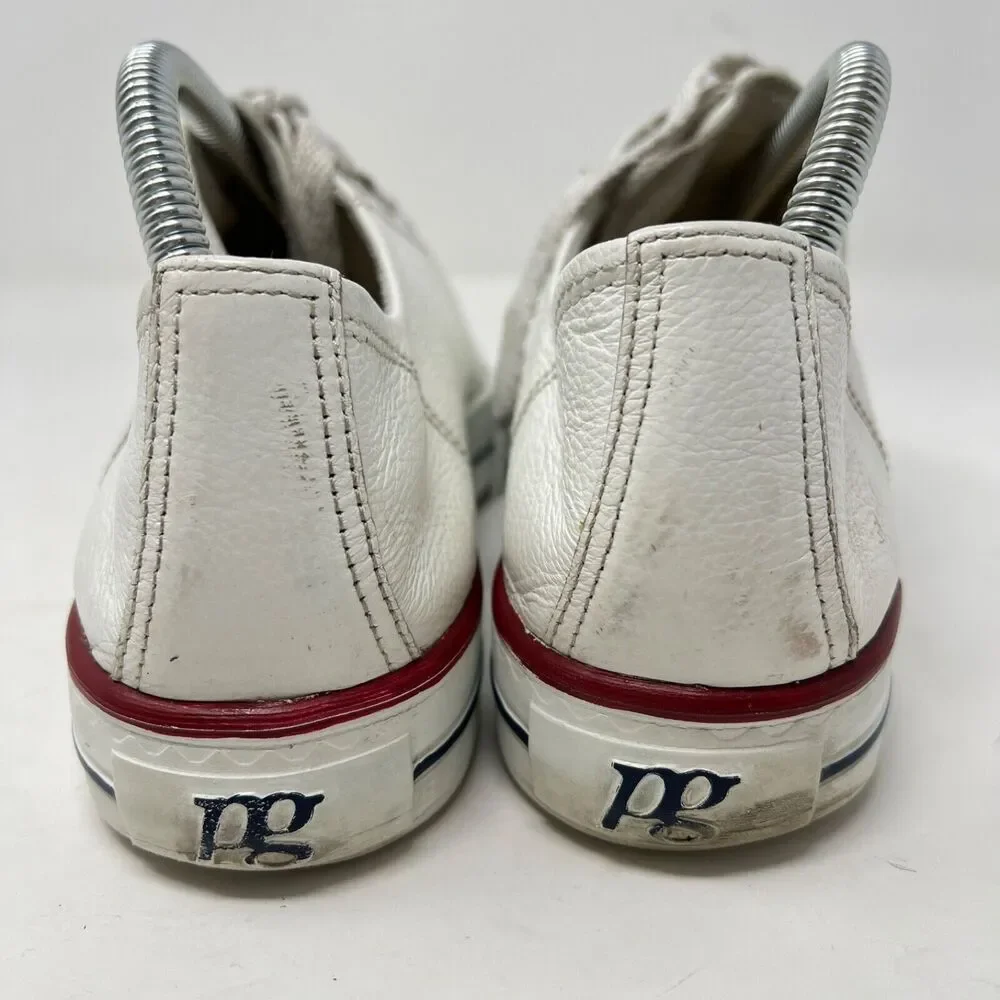 PAUL GREEN Carly Low Top Sneaker leather LACE-UP WHITE SHOES Size 7